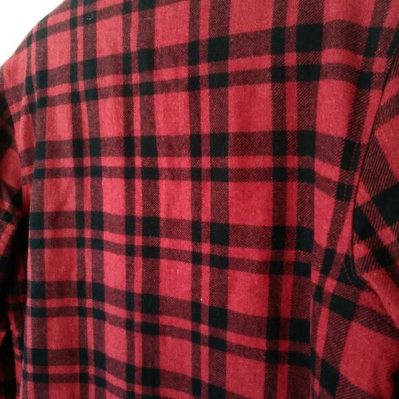 Treasure Bond L Plaid Faux Sherpa Lined Flannel Shacket Jacket Coat Wool Blend - Picture 10 of 12